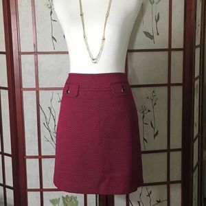 Ann Taylor Loft Midi Skirt Front Pockets Career
